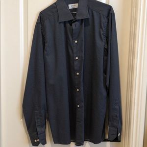 Men’s designer XL navy and white ETON dress shirt